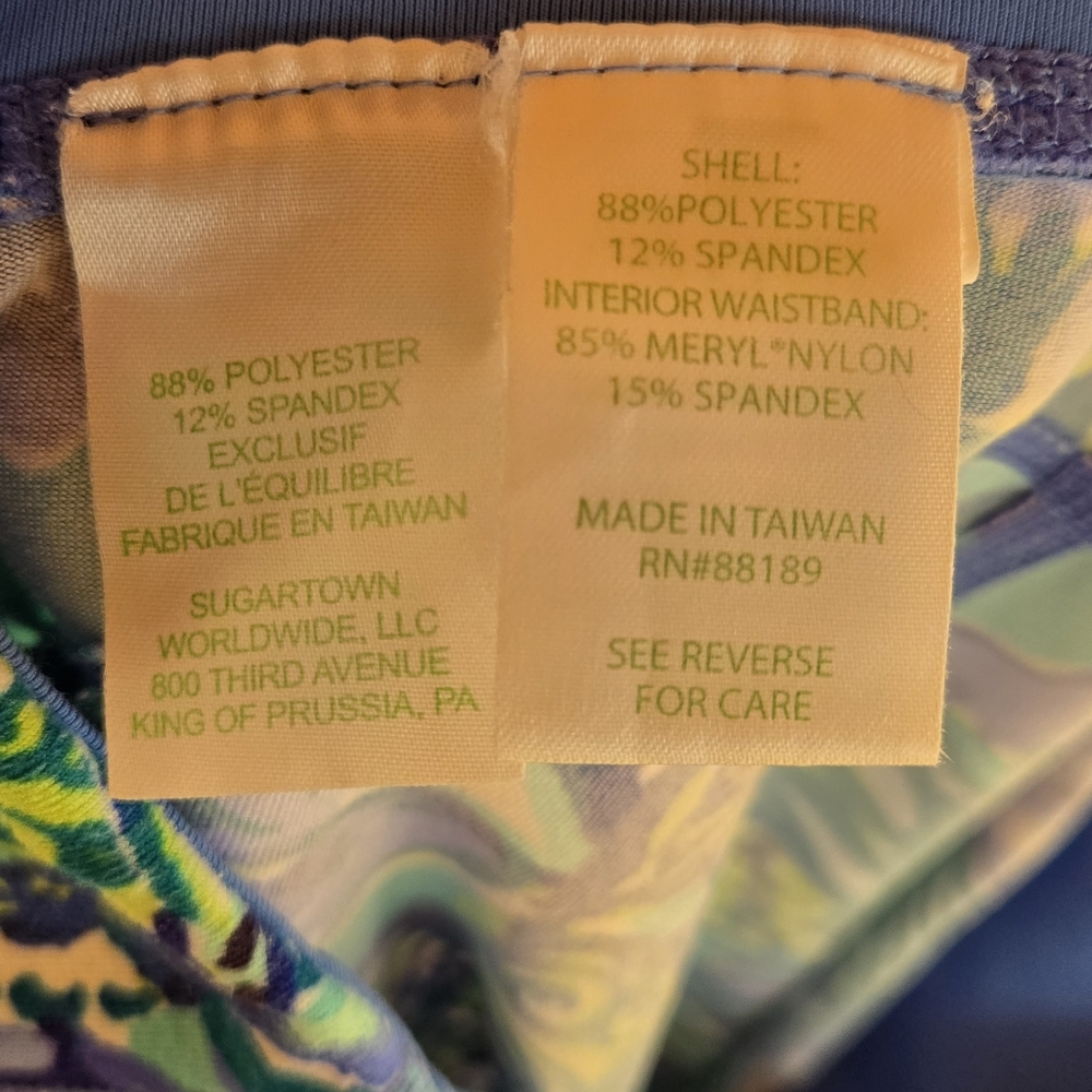 Lilly Pulitzer• Weekender Cropped Leggings Bennet Blue Sneak a Beak. Sz S - Picture 9 of 9